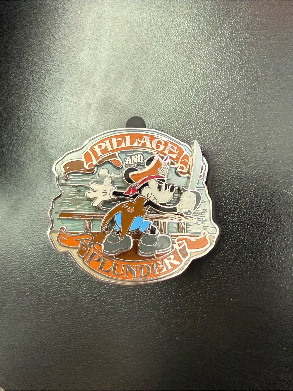 Disney Pirate Mickey "Pillage and Plunder" Enamel Pin - pirates of the Caribbean